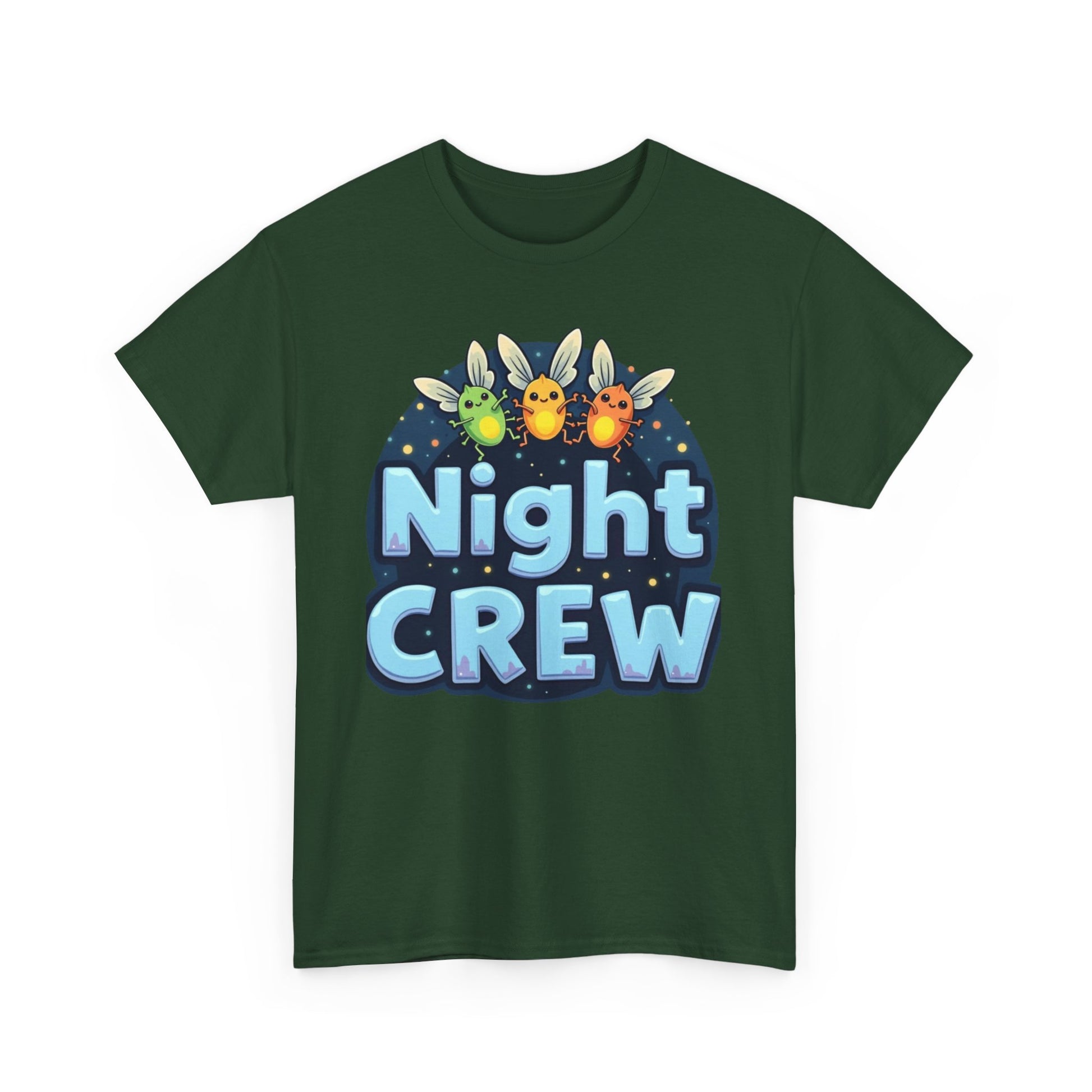 Night Crew Unisex Heavy Cotton Tee, Comfortable Graphic Tee, Great for Parties, Casual Wear, Gift for Friends, Summer Events - Psychonaut Swag