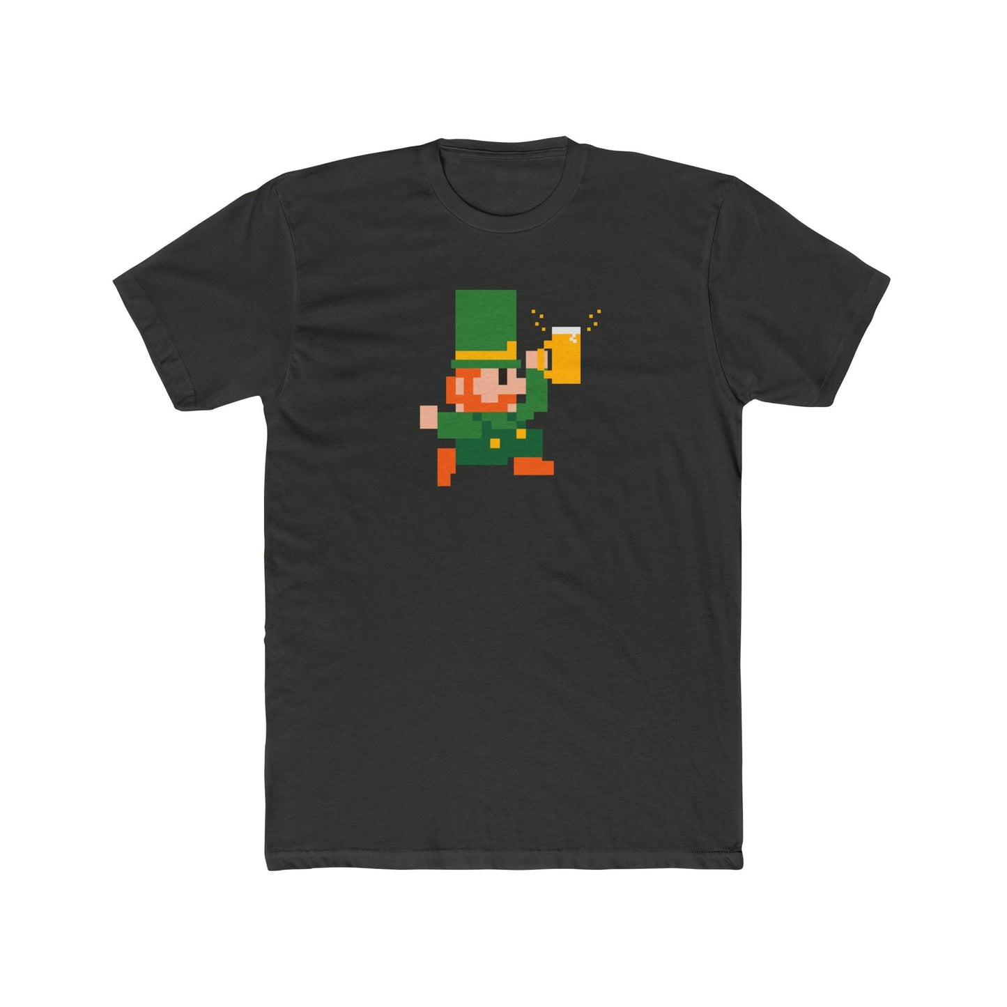 Pixel Leprechaun Beer St. Patrick's Day T-Shirt