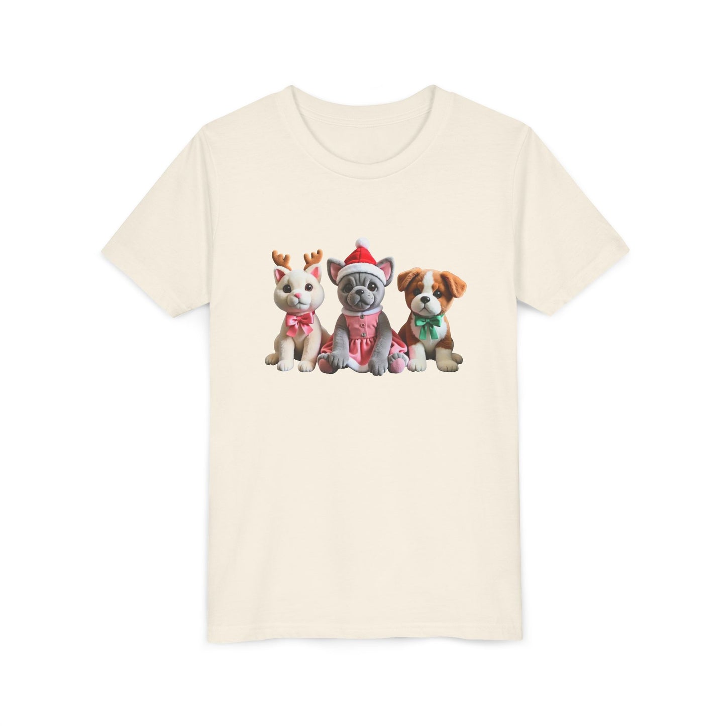 Kids Christmas Puppy Tee — Cute Festive Dogs in Santa Hats