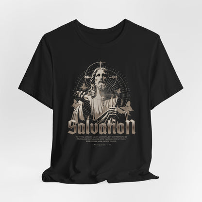 Salvation Graphic Tee — Vintage Jesus Religious T-Shirt