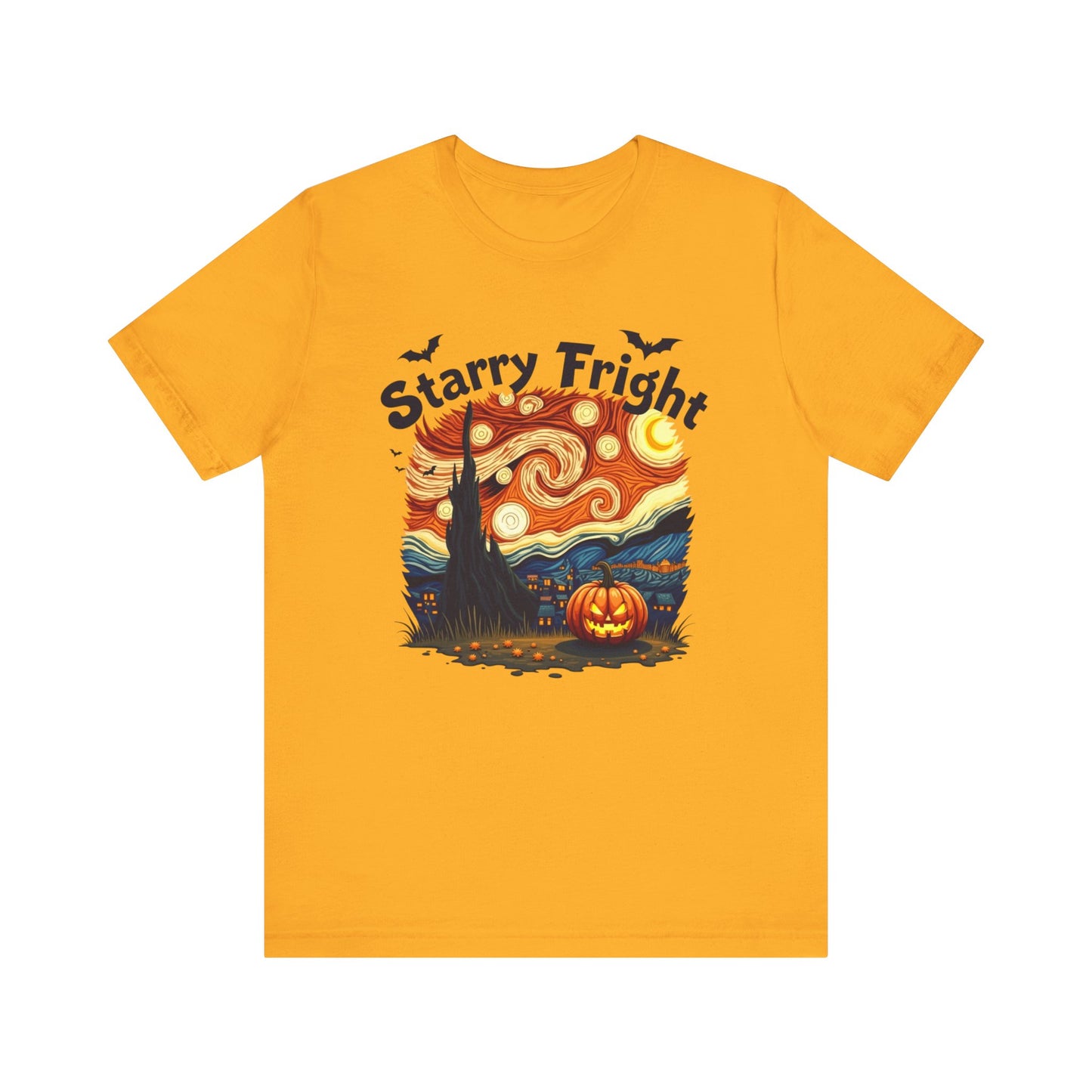 Starry Fright Halloween Tee, Unisex Ghost Graphic Shirt, Spooky Fall Fashion, Halloween Costume Tee, Pumpkin Art T-Shirt, Gift for [...]