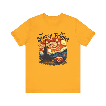 Starry Fright Halloween Tee, Unisex Ghost Graphic Shirt, Spooky Fall Fashion, Halloween Costume Tee, Pumpkin Art T-Shirt, Gift for [...]