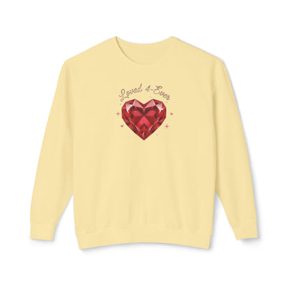 Love & Gems Sweatshirt — Red Heart Crystal Graphic Crewneck