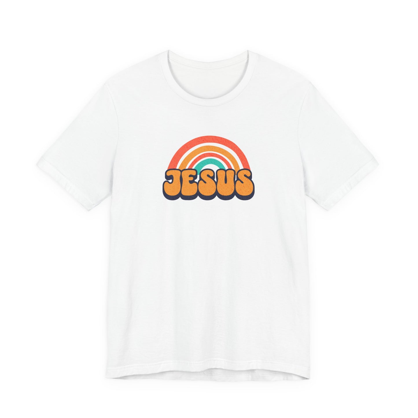 Jesus Rainbow T-Shirt — Retro Christian Faith Tee