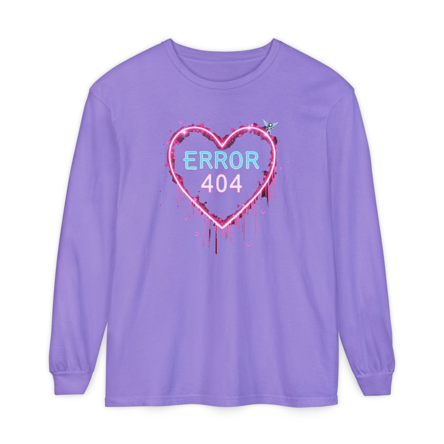 Error 404 Neon Heart Long Sleeve Tee
