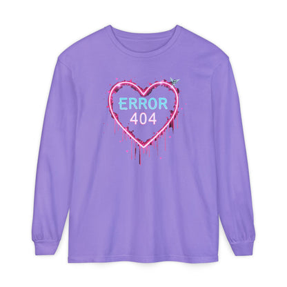 Error 404 Neon Heart Long Sleeve Tee