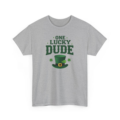 One Lucky Dude T-Shirt — St. Patrick's Day Leprechaun Hat Graphic Tee