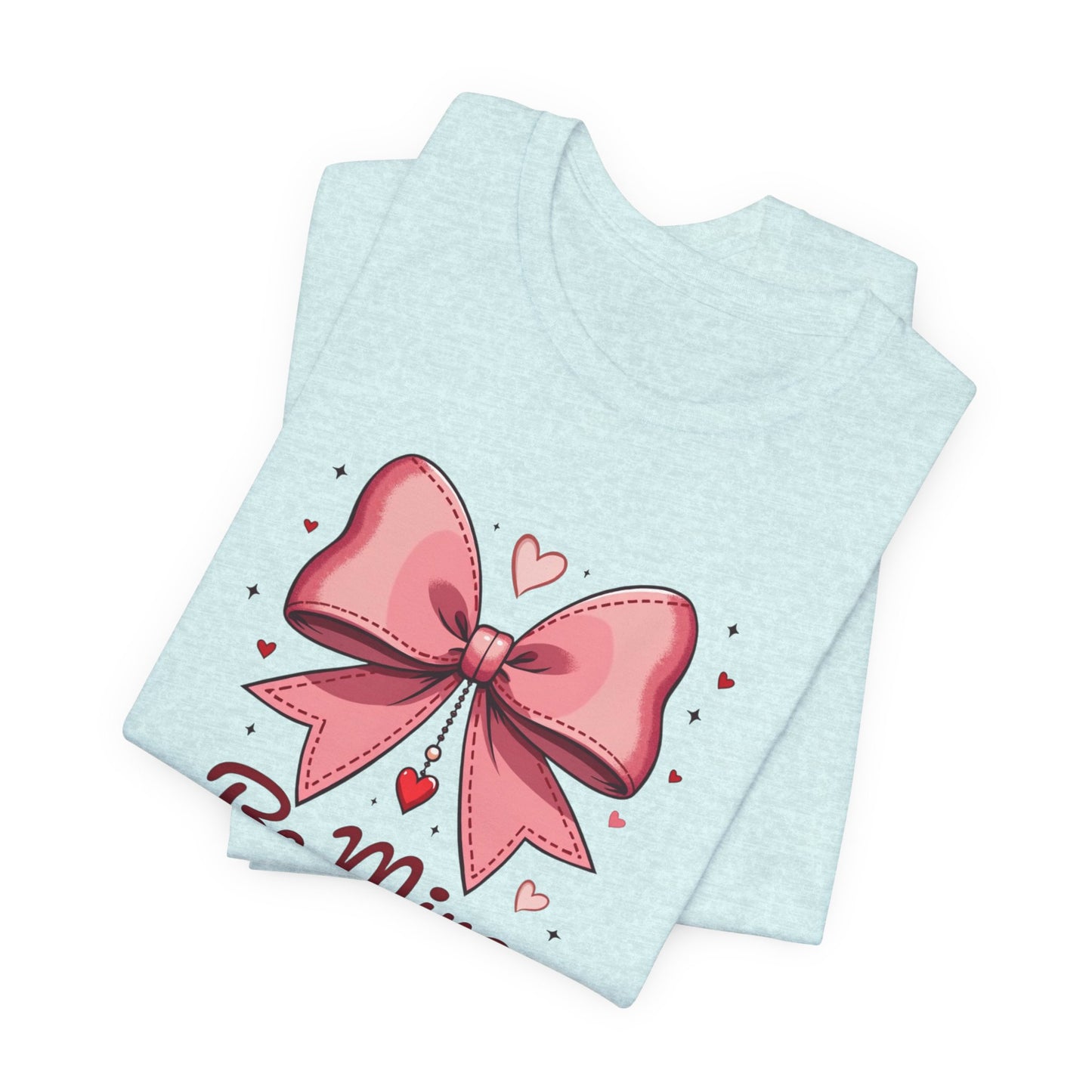 Valentine 'Be Mine' Pink Bow T‑Shirt
