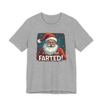 Funny Christmas T-Shirt – Vintage Santa "I Know Who Farted!" Holiday Tee