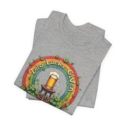 Lucky Garden Beer Tee — "Find Luck's Garden" St. Patrick's Day Shamrock T-Shirt