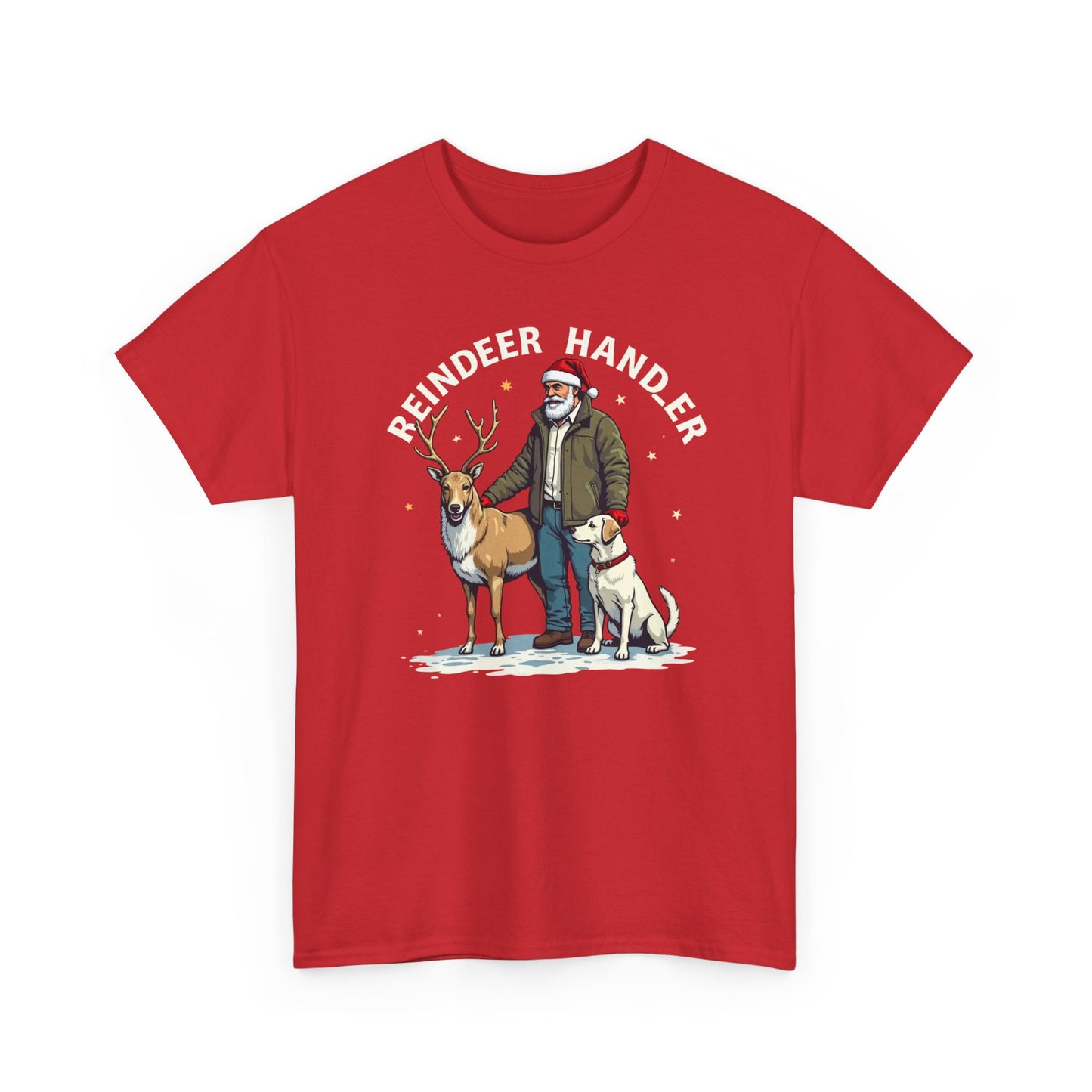 Reindeer Handler T‑Shirt — Santa Handler Graphic Holiday Tee