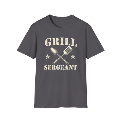 Grill Sergeant T-Shirt, Unisex Softstyle Tee, BBQ Gift, Father's Day Shirt, Grilling Apparel - Psychonaut Swag