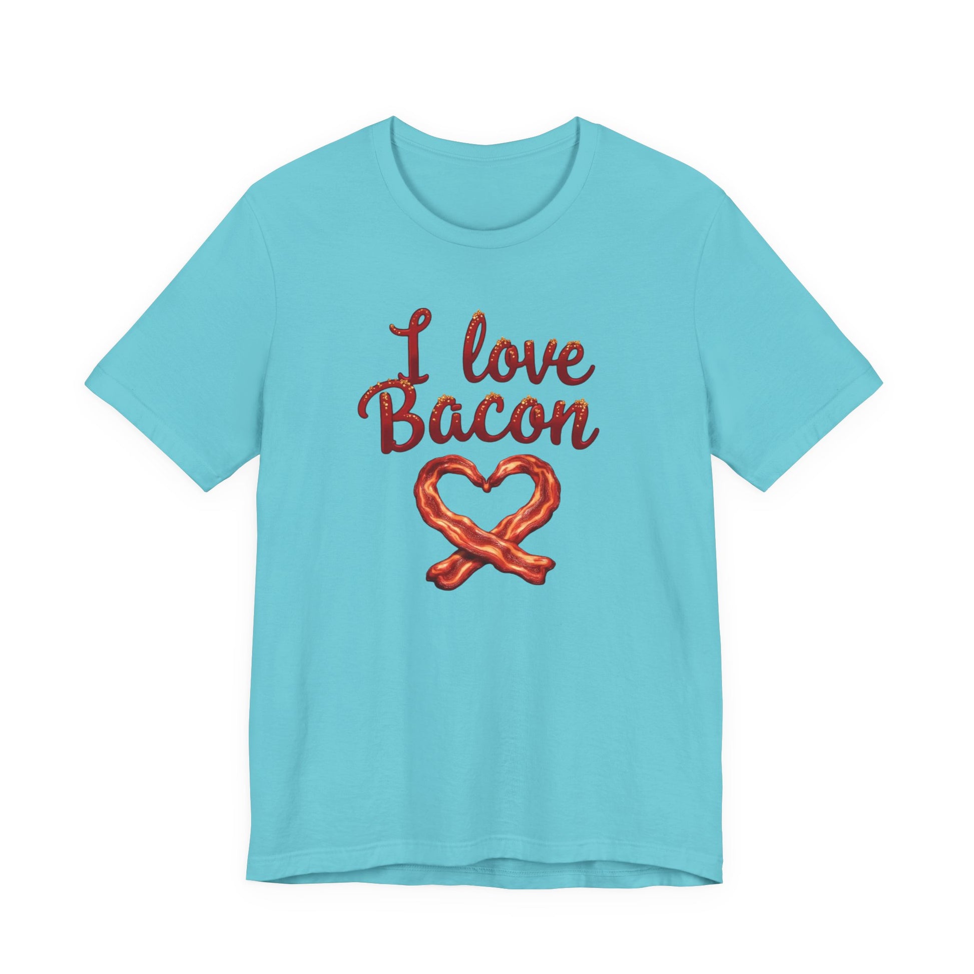 I Love Bacon Unisex Tee - Perfect for Food Lovers, Casual Outings, Gift for Bacon Fans, Foodie T-Shirt, Fun Cooking Tee - Psychonaut Swag