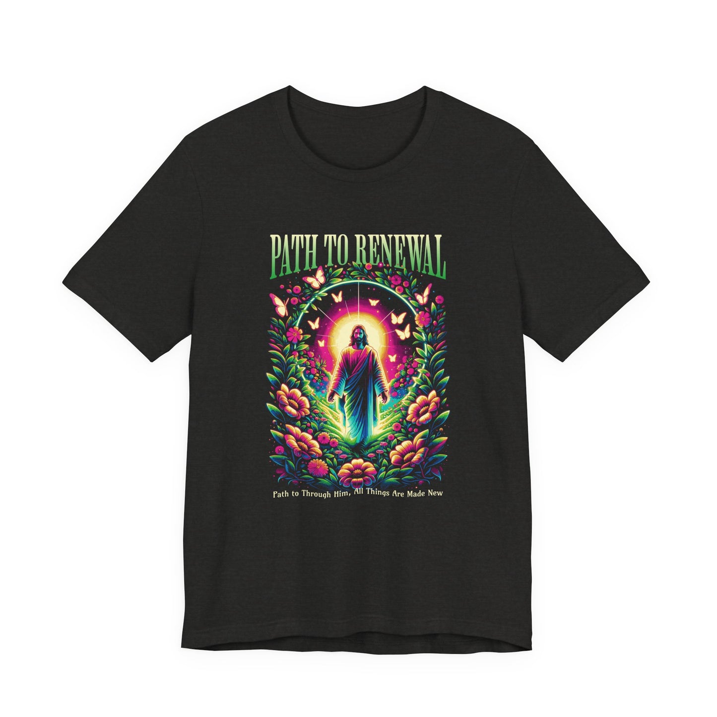 Path to Renewal T-Shirt — Spiritual Jesus Graphic Tee ("Path to Renewal")