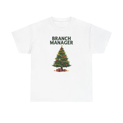 Branch Manager Christmas T‑Shirt - Funny Office Xmas Tree Tee