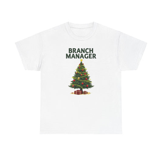 Branch Manager Christmas T‑Shirt - Funny Office Xmas Tree Tee