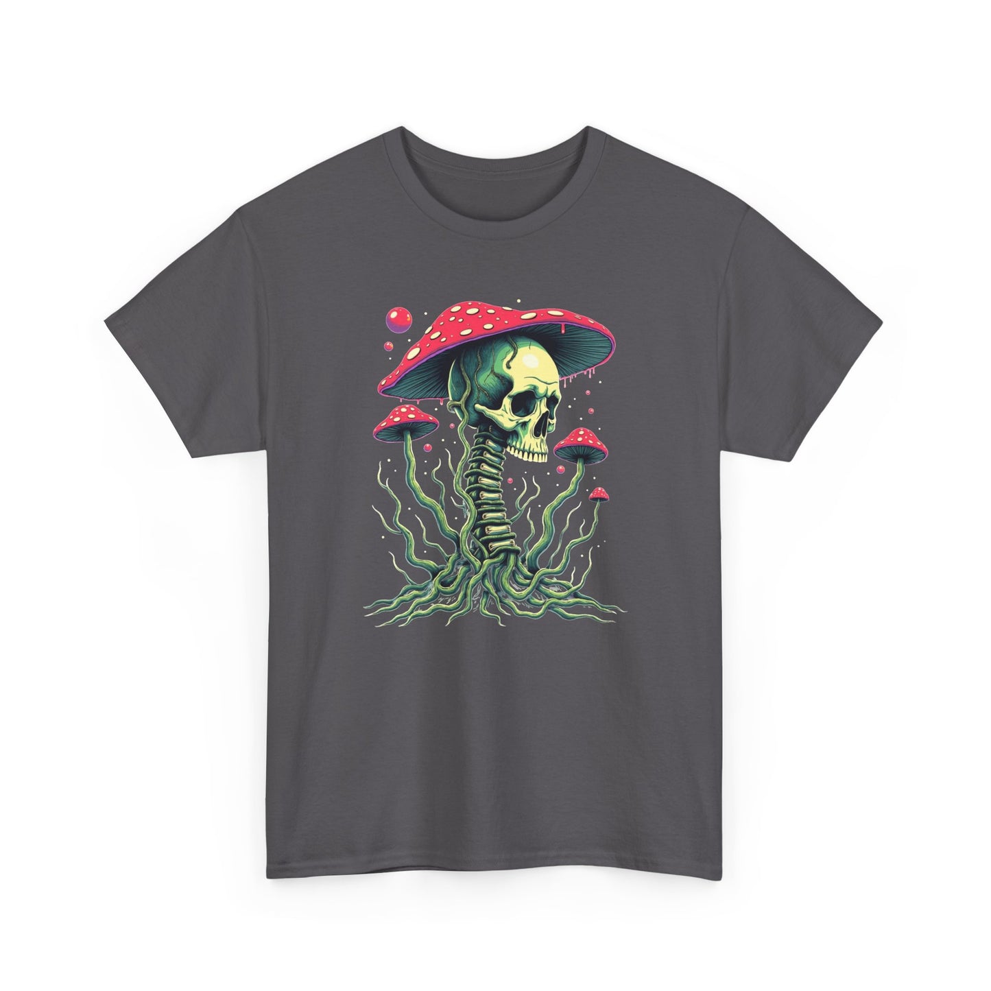 Skull Mushroom Tee — Psychedelic Skull & Fungi Graphic T-Shirt