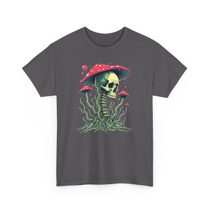 Skull Mushroom Tee — Psychedelic Skull & Fungi Graphic T-Shirt