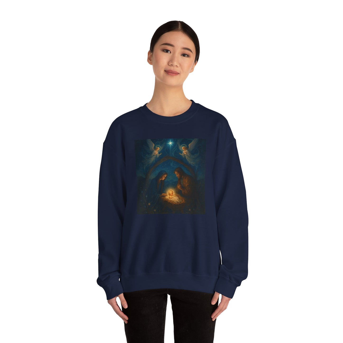 Nativity Crewneck Sweatshirt - Holy Family Christmas Sweatshirt