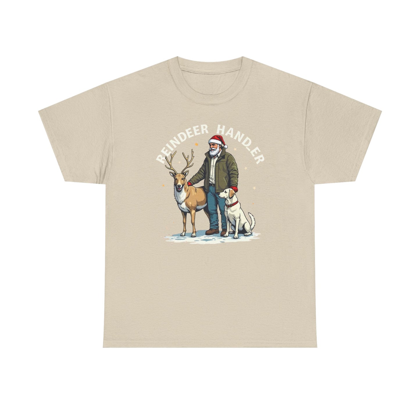 Reindeer Handler T‑Shirt — Santa Handler Graphic Holiday Tee