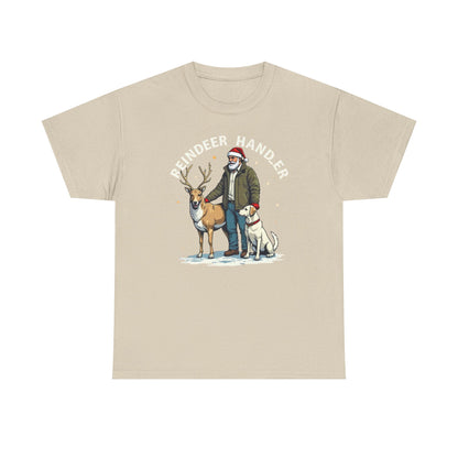 Reindeer Handler T‑Shirt — Santa Handler Graphic Holiday Tee