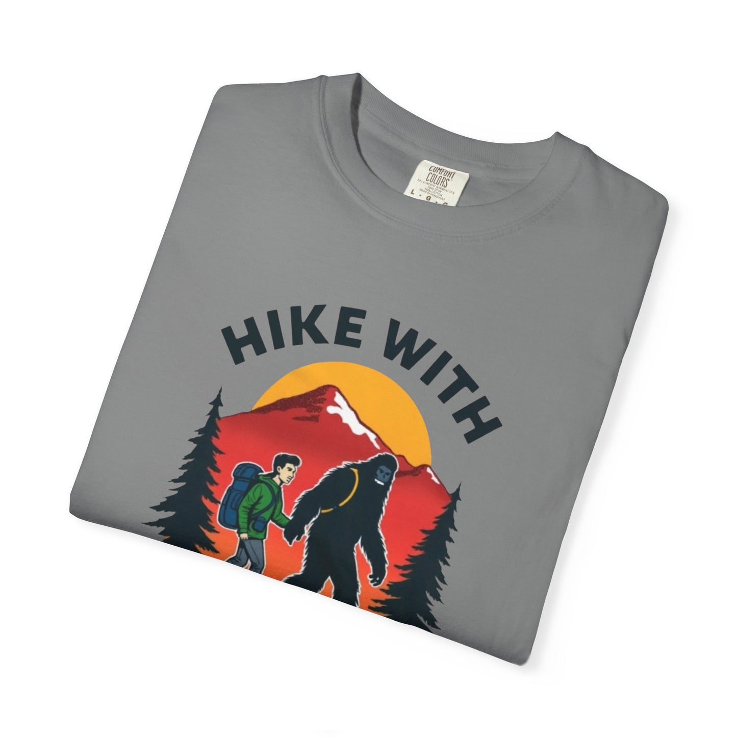 Hike With Squatch T-Shirt — Vintage Bigfoot Hiking Graphic Tee