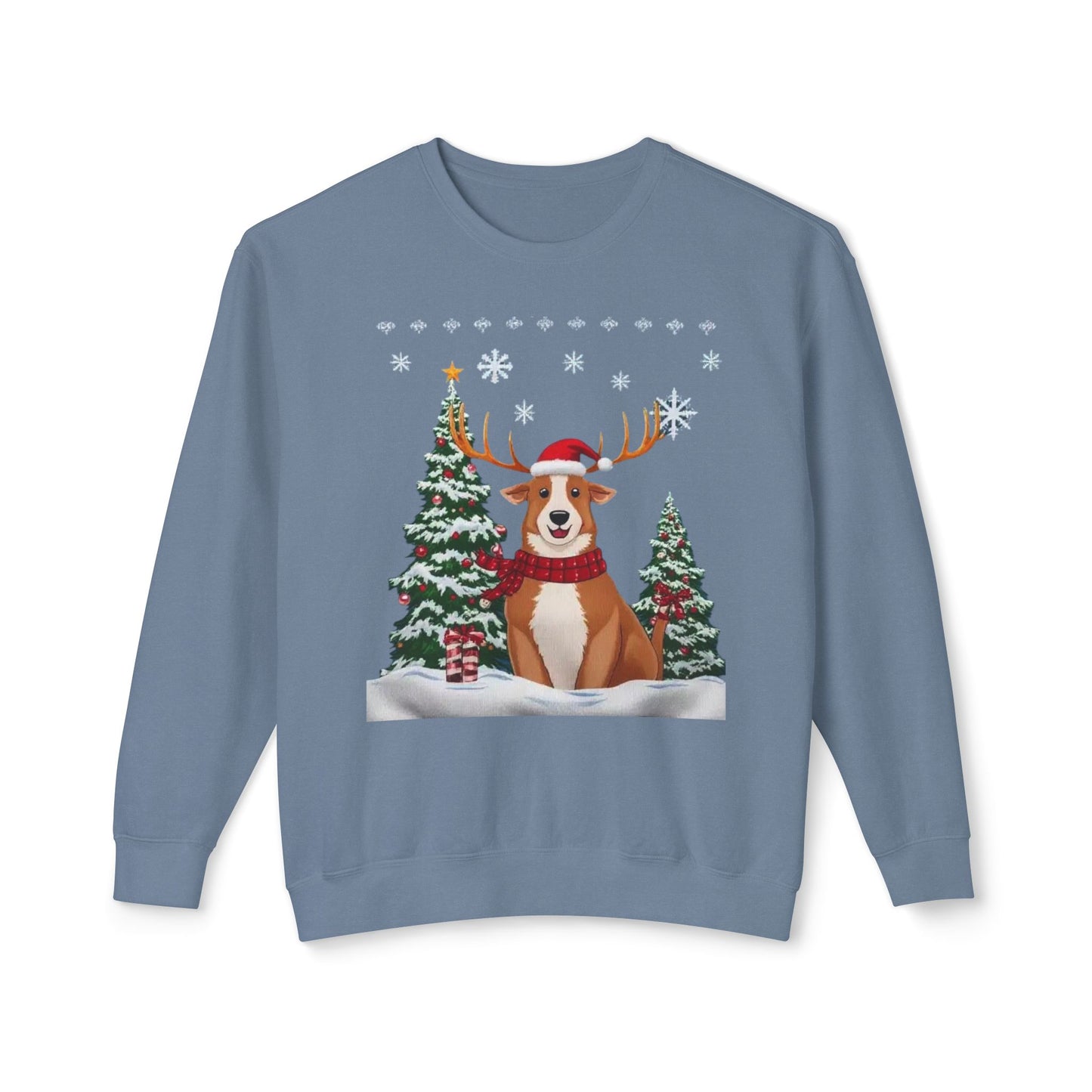 Christmas Corgi Sweatshirt - Festive Dog Reindeer Holiday Crewneck