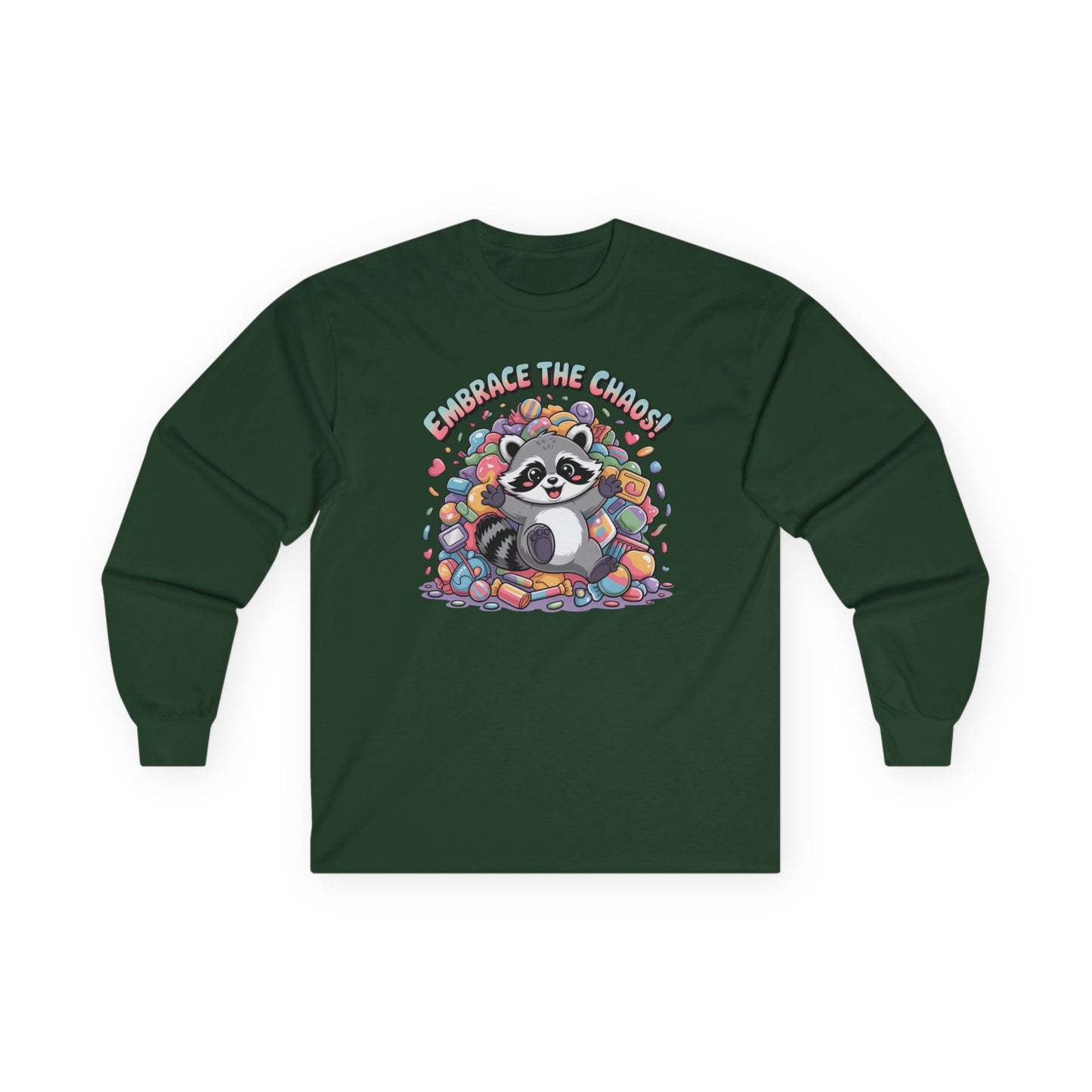 Racoon, Trash Panda Chaos Unisex Ultra Cotton Long Sleeve Tee