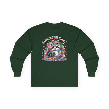 Racoon, Trash Panda Chaos Unisex Ultra Cotton Long Sleeve Tee