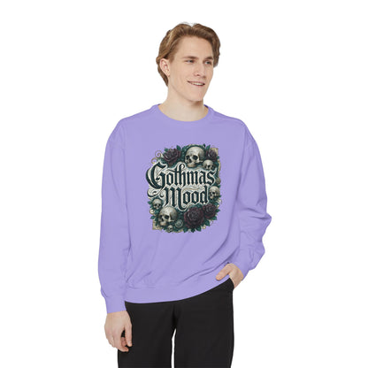 Gothmas Mood Sweatshirt — Gothic Skull & Roses Holiday Pullover