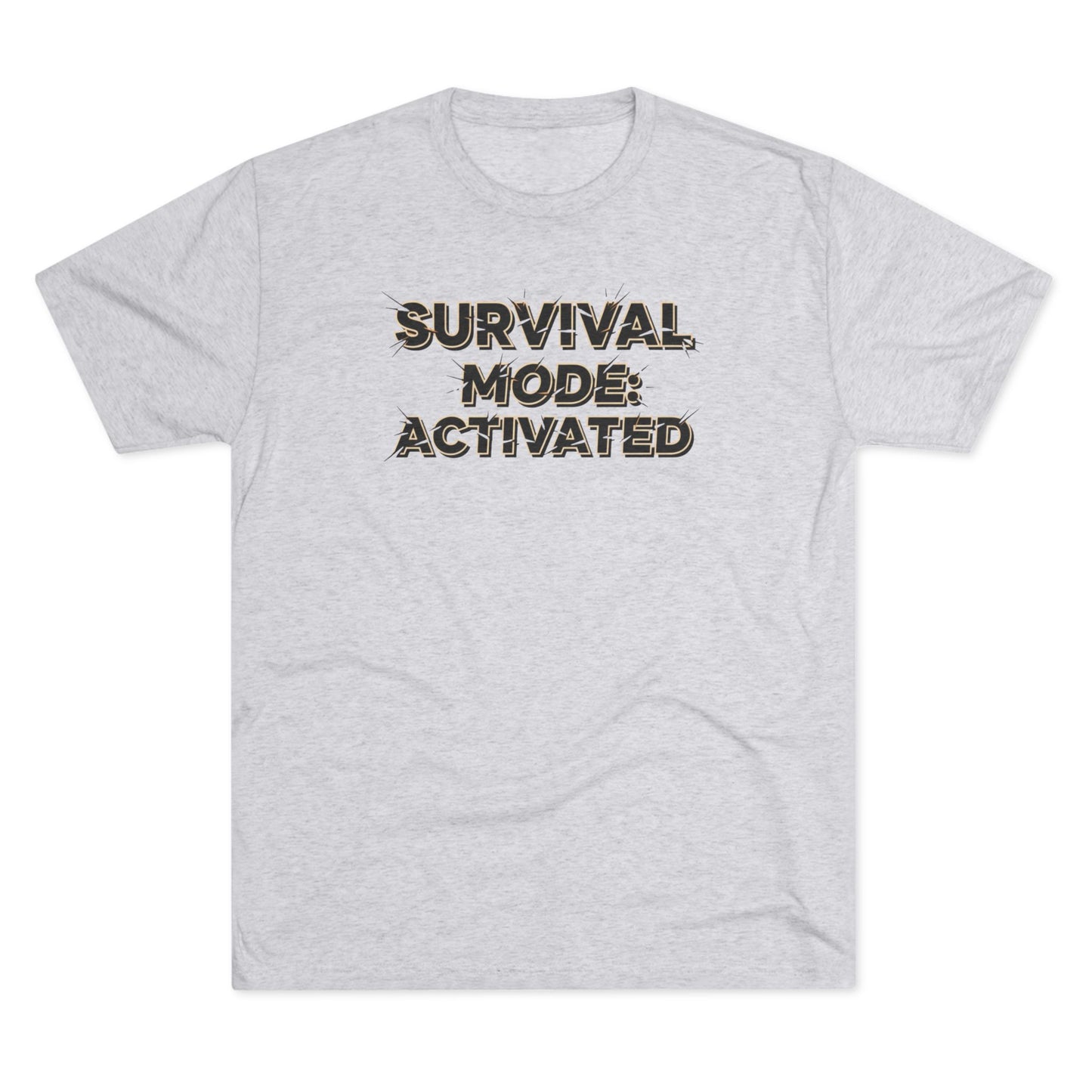 Survival Mode Activated T-Shirt — Camo Text Graphic Tee