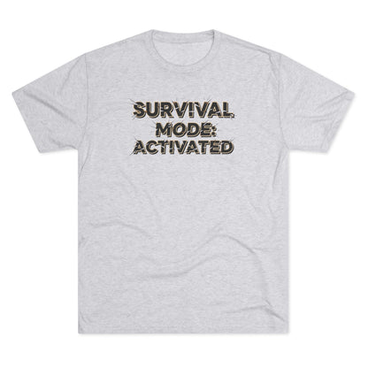 Survival Mode Activated T-Shirt — Camo Text Graphic Tee