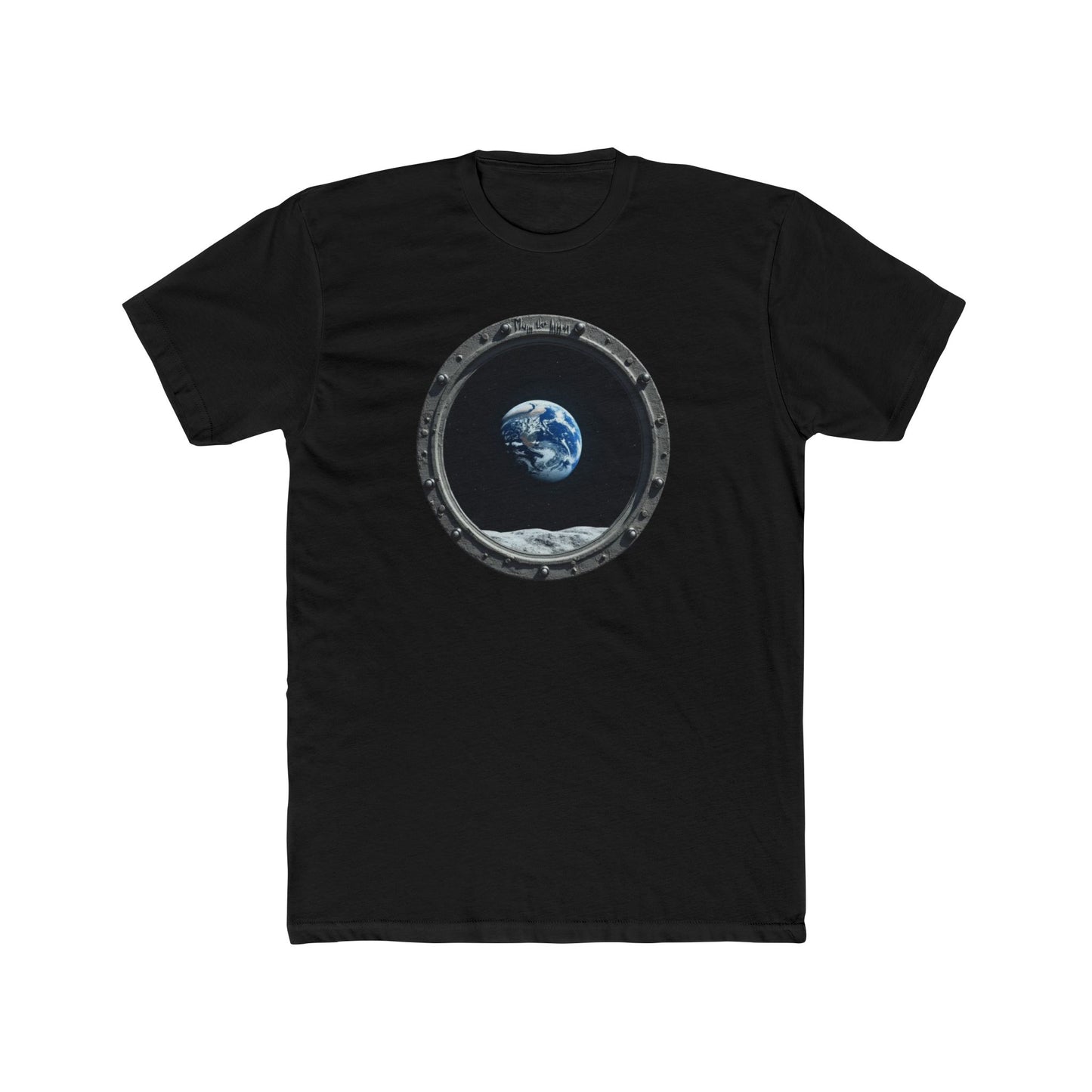 Earth view, Space-Inspired Unisex Cotton Crew Tee, Perfect for Astronaut Lovers, Casual Wear, Gift for Space Enthusiasts, Earth Day Celebration, [...] - Psychonaut Swag