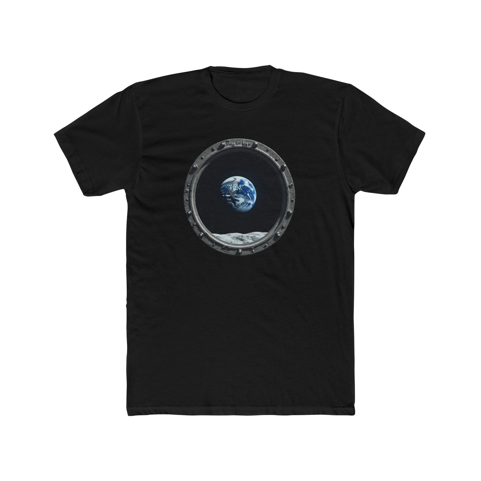 Earth view, Space-Inspired Unisex Cotton Crew Tee, Perfect for Astronaut Lovers, Casual Wear, Gift for Space Enthusiasts, Earth Day Celebration, [...] - Psychonaut Swag
