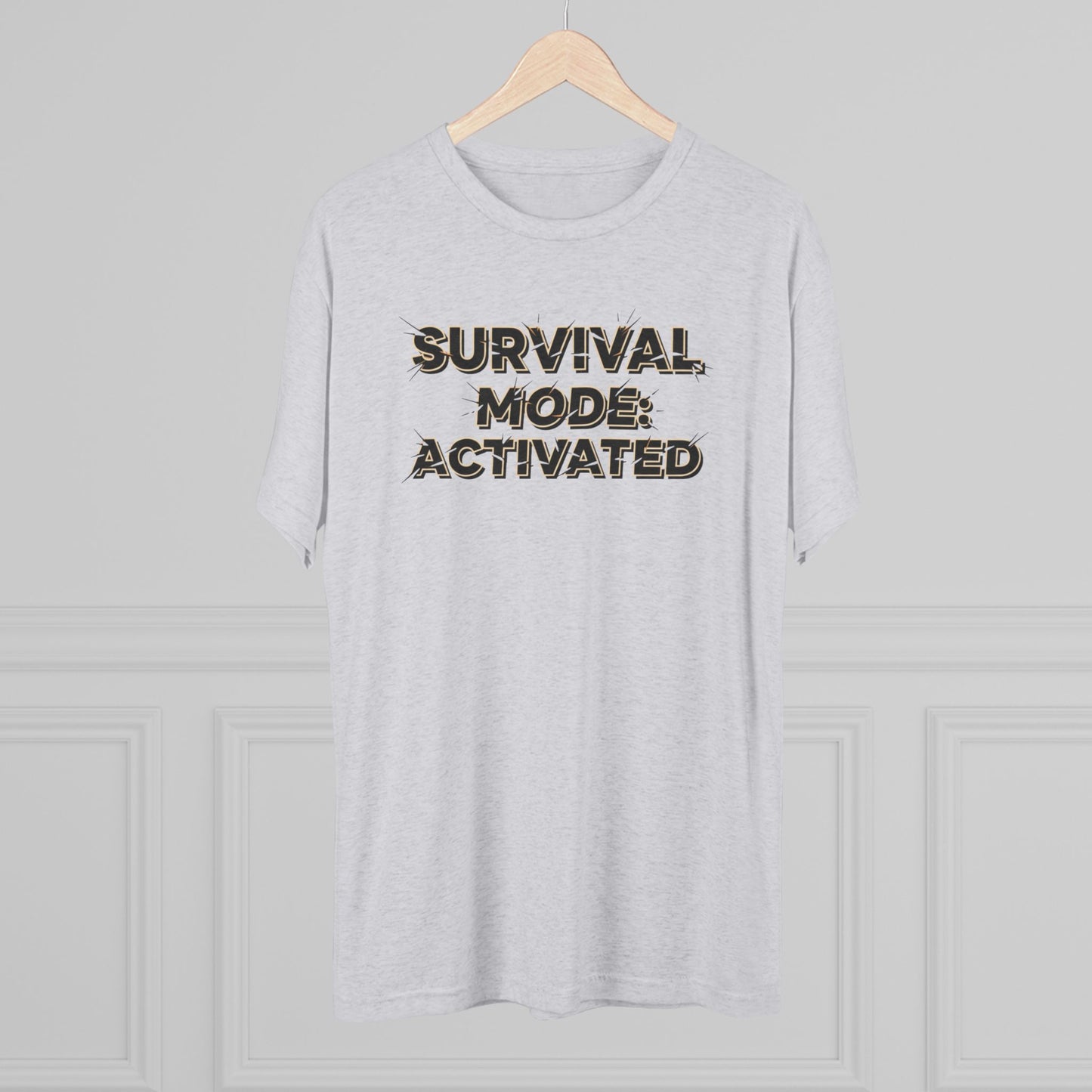 Survival Mode Activated T-Shirt — Camo Text Graphic Tee