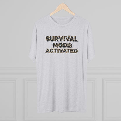 Survival Mode Activated T-Shirt — Camo Text Graphic Tee