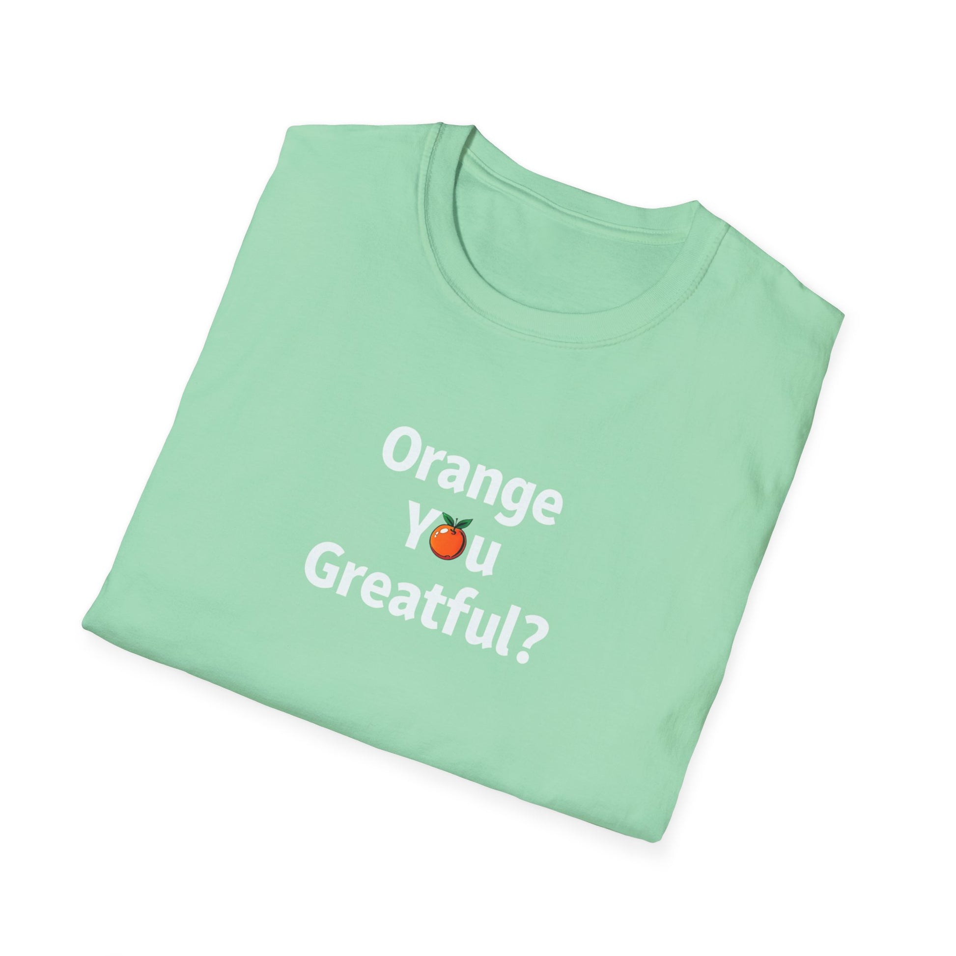 Grateful Orange T-Shirt, Unisex Casual Wear, Thanksgiving Shirt, Fall Vibes Tee, Gift for Friends, Comfortable Everyday Apparel - Psychonaut Swag