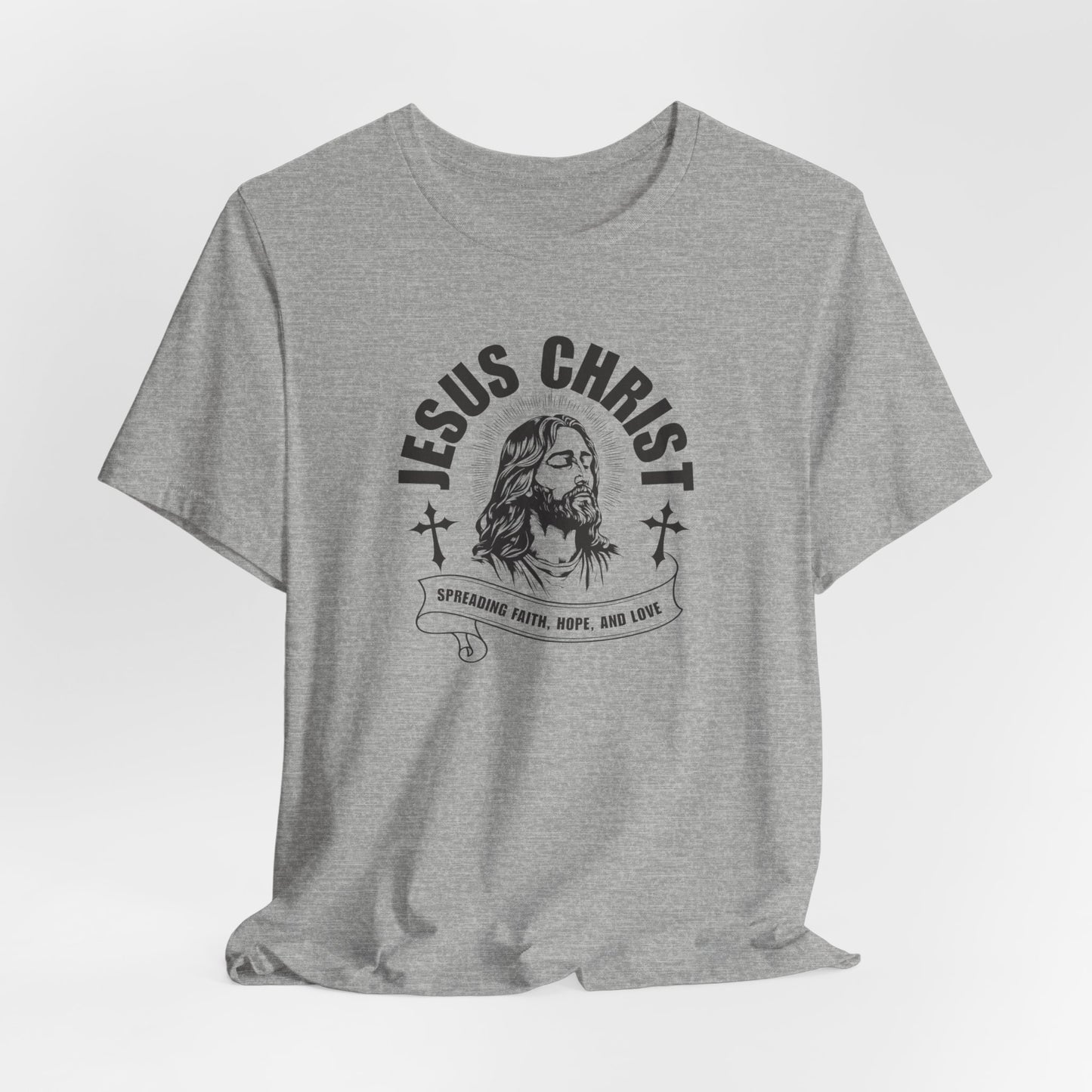 Jesus Christ T-Shirt — 'Spreading Faith, Hope, and Love' Religious Tee
