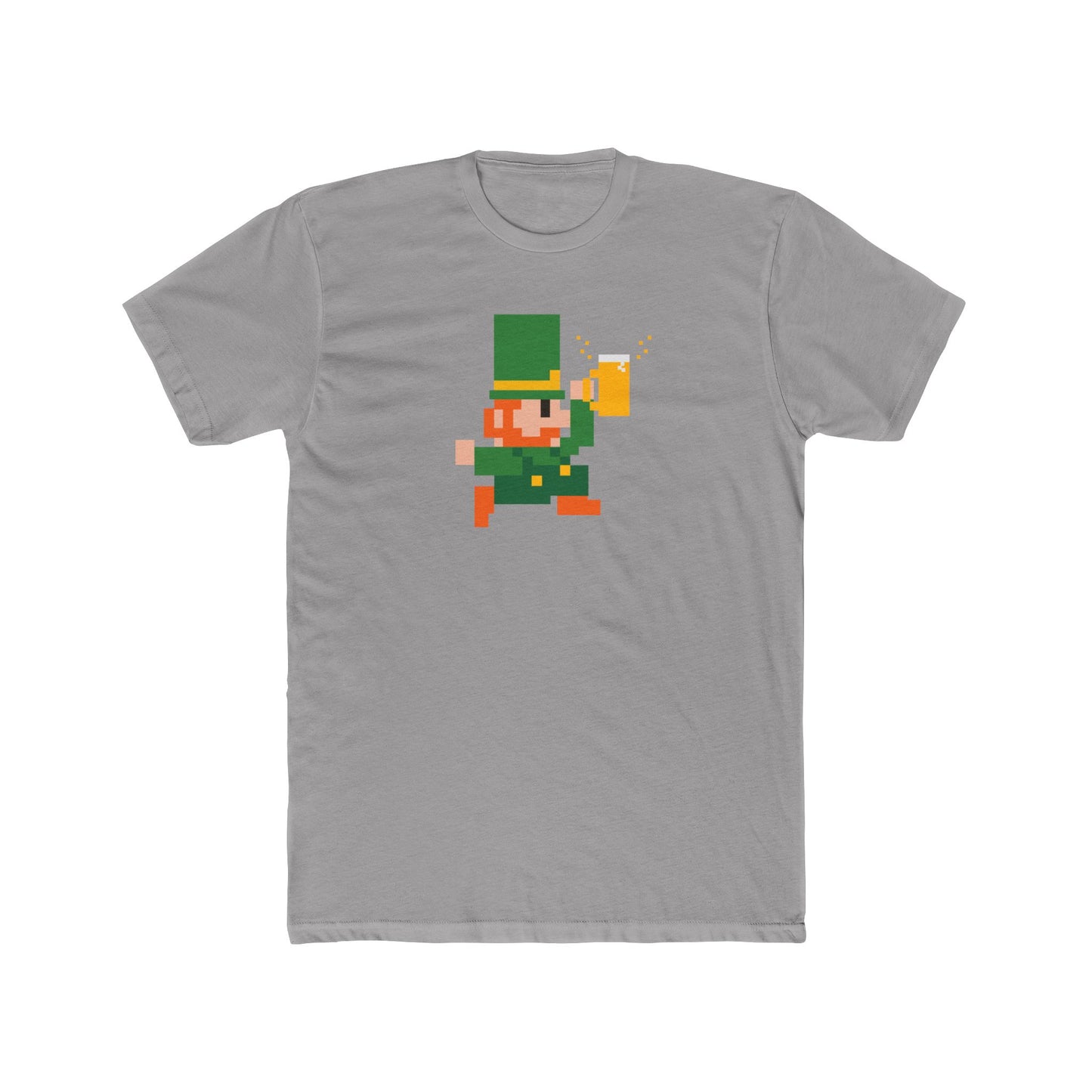 Pixel Leprechaun Beer St. Patrick's Day T-Shirt