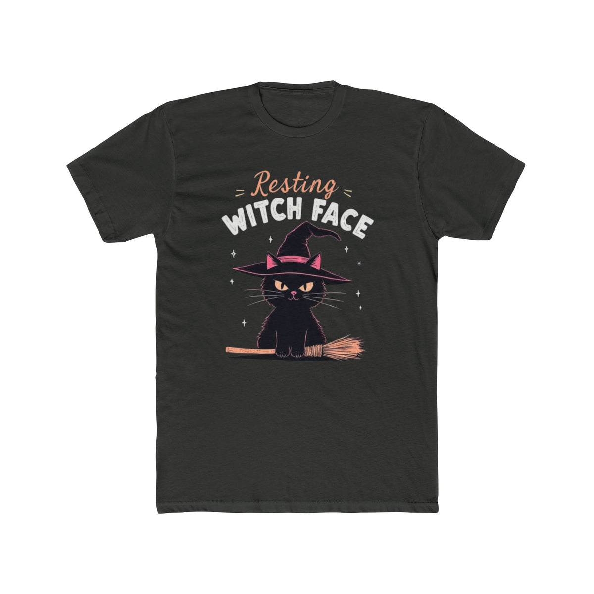 Resting Witch Face Tee - Cute Cat Graphic T-Shirt, Halloween Shirt, Fall Apparel, Unisex Crew Neck, Gift for Cat Lovers