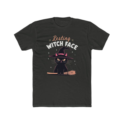 Resting Witch Face Tee - Cute Cat Graphic T-Shirt, Halloween Shirt, Fall Apparel, Unisex Crew Neck, Gift for Cat Lovers