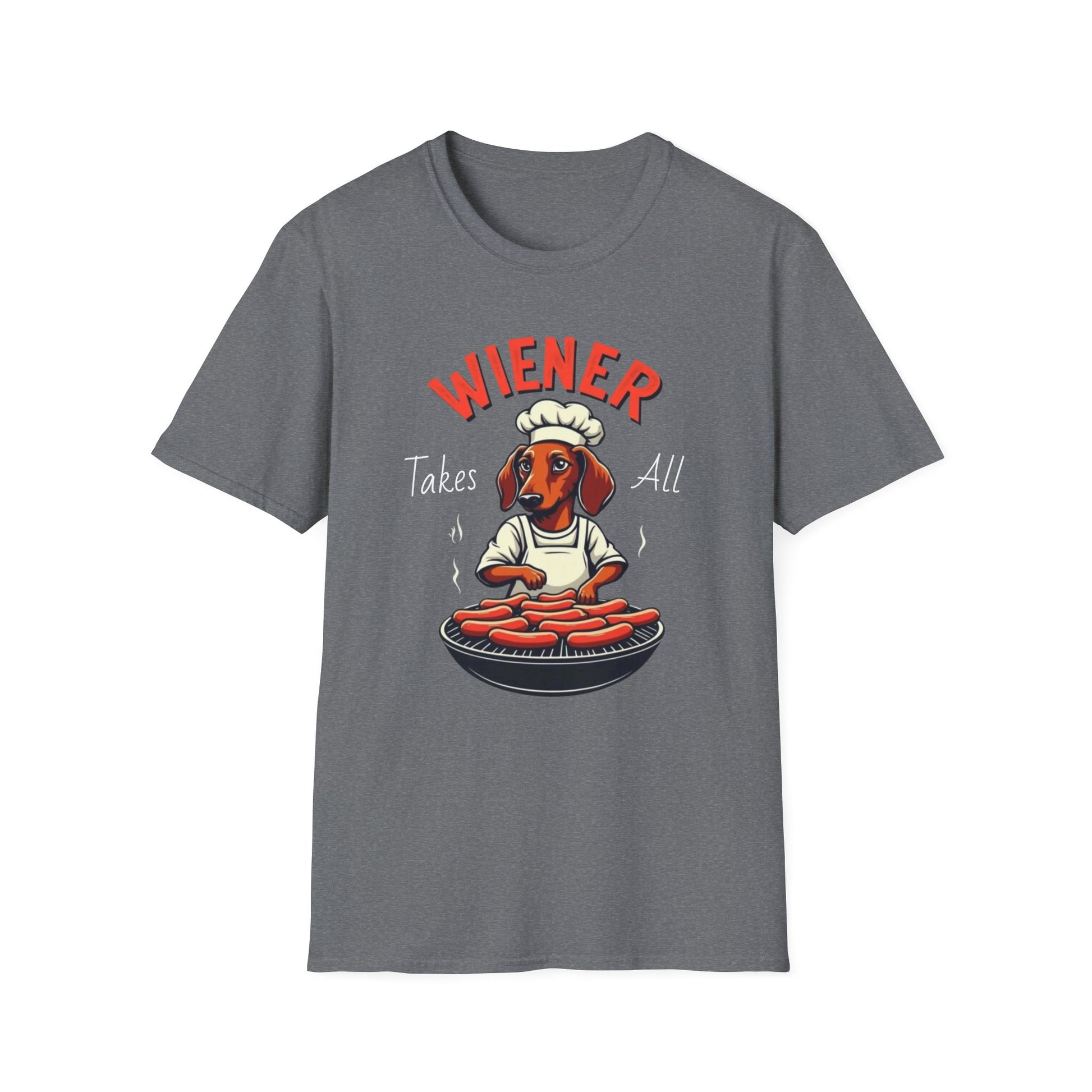Wiener takes all, Dog Humor T-Shirt, Funny Pet Lover Gift, Cute Dog Tee, Unisex Funny Shirt, Dog Lover's Apparel - Psychonaut Swag