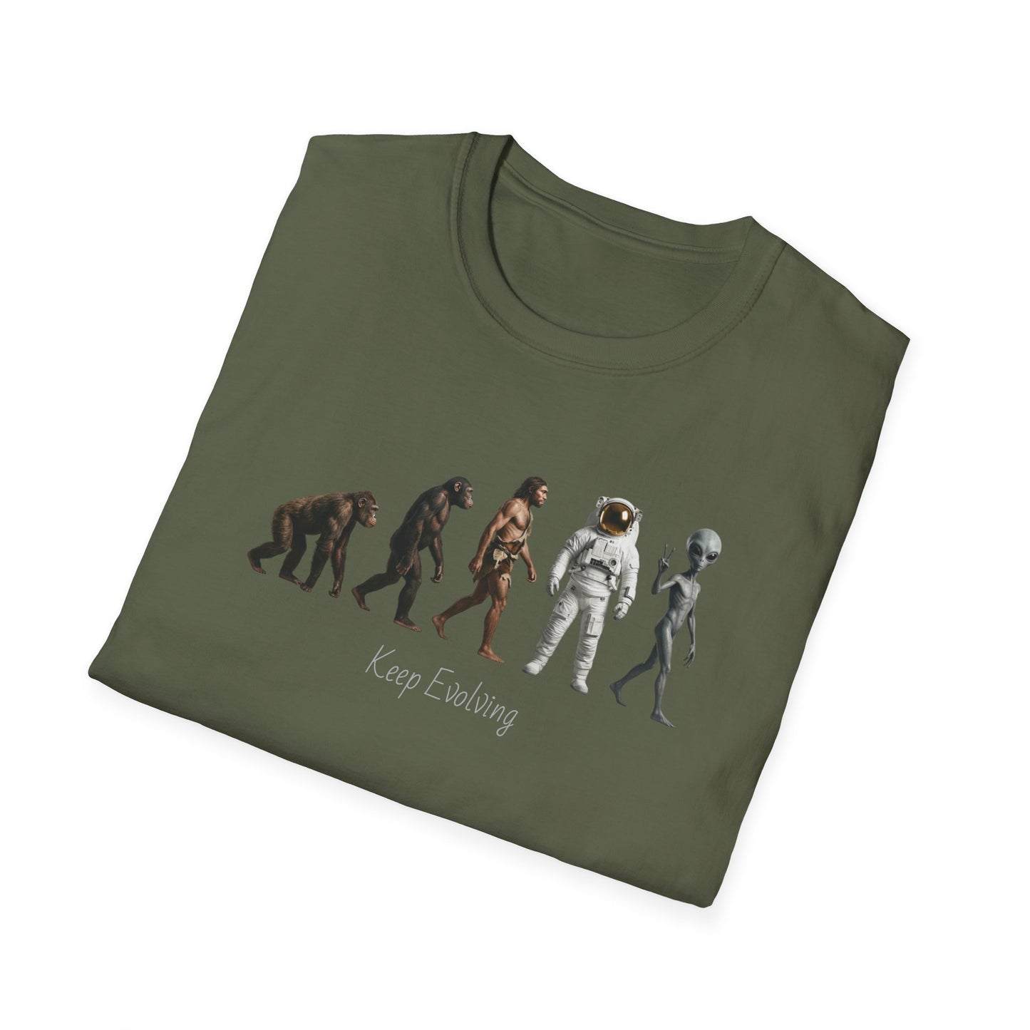 Evolution of Man to Alien T-Shirt — Ape to Alien Graphic Tee