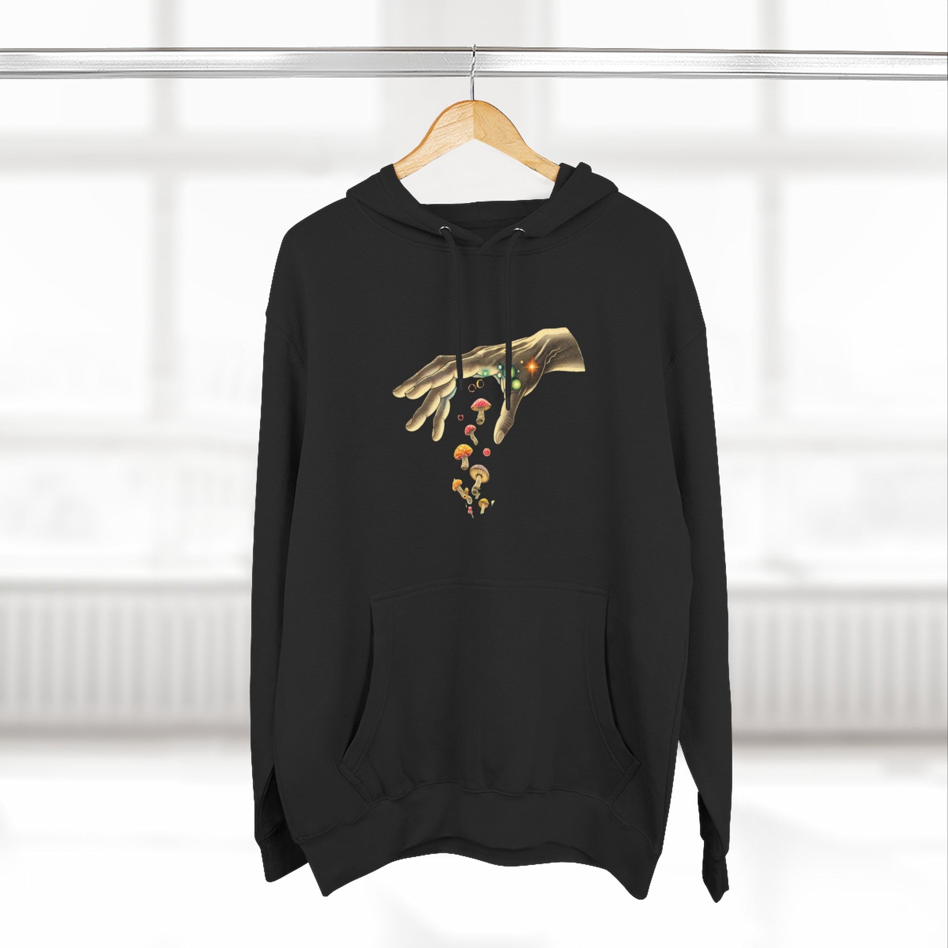 Gift from hand, Three-Panel Fleece Hoodie - Psychonaut Swag