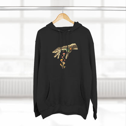 Gift from hand, Three-Panel Fleece Hoodie - Psychonaut Swag