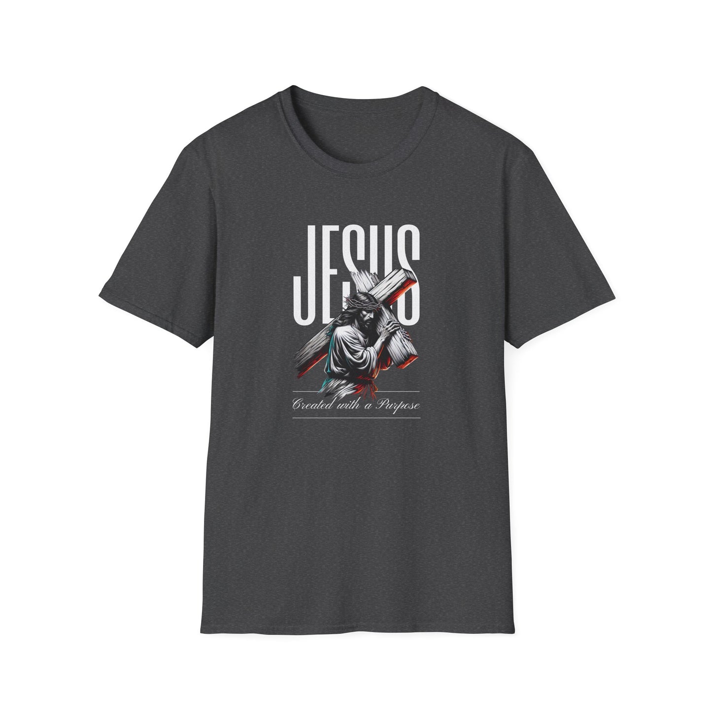 Jesus Cross T-Shirt — 'Jesus' Graphic Faith Tee for Christians