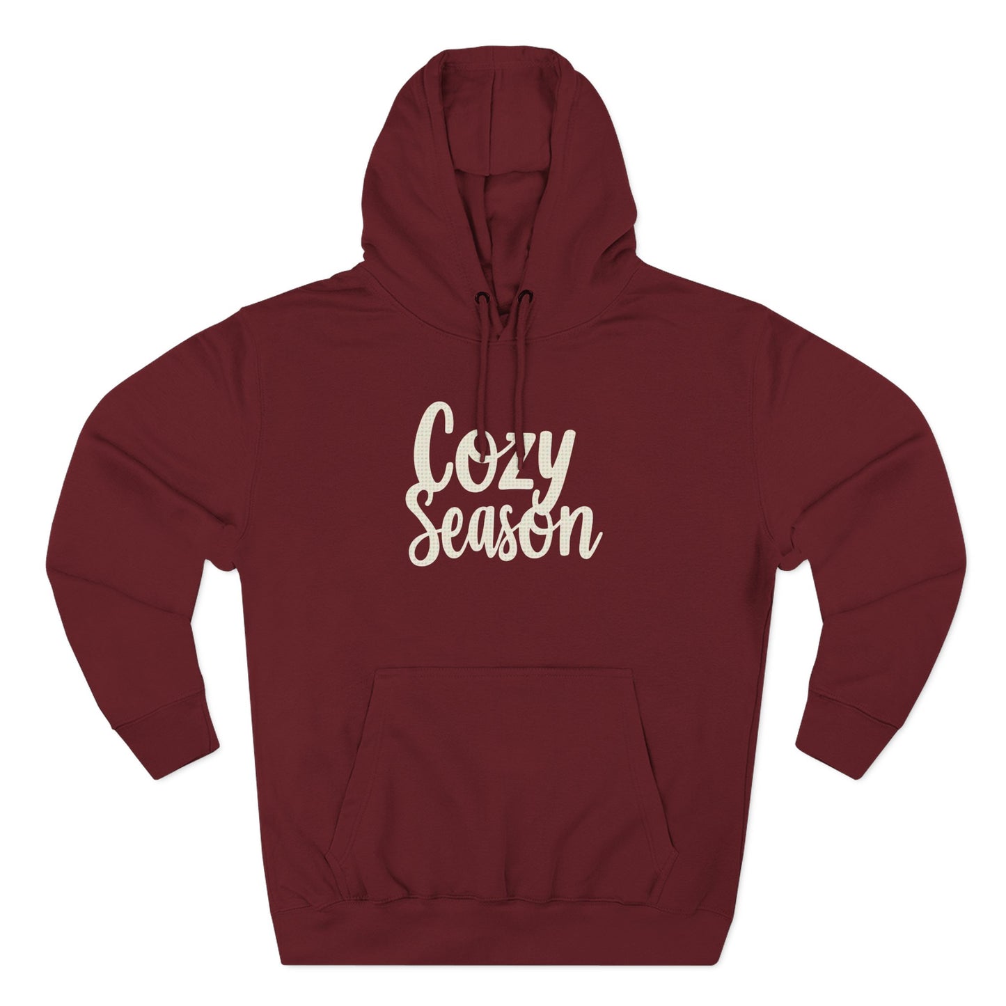 Cozy Season Hoodie — Soft Fleece Pullover with Script Graphic