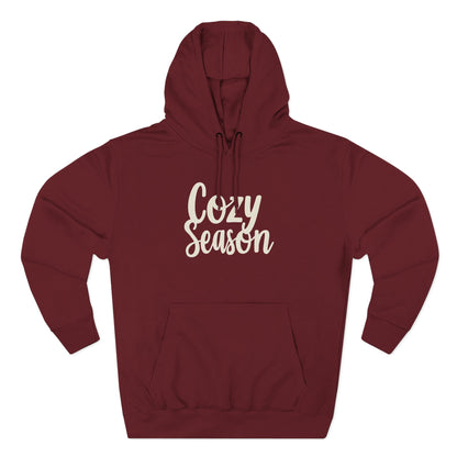 Cozy Season Hoodie — Soft Fleece Pullover with Script Graphic