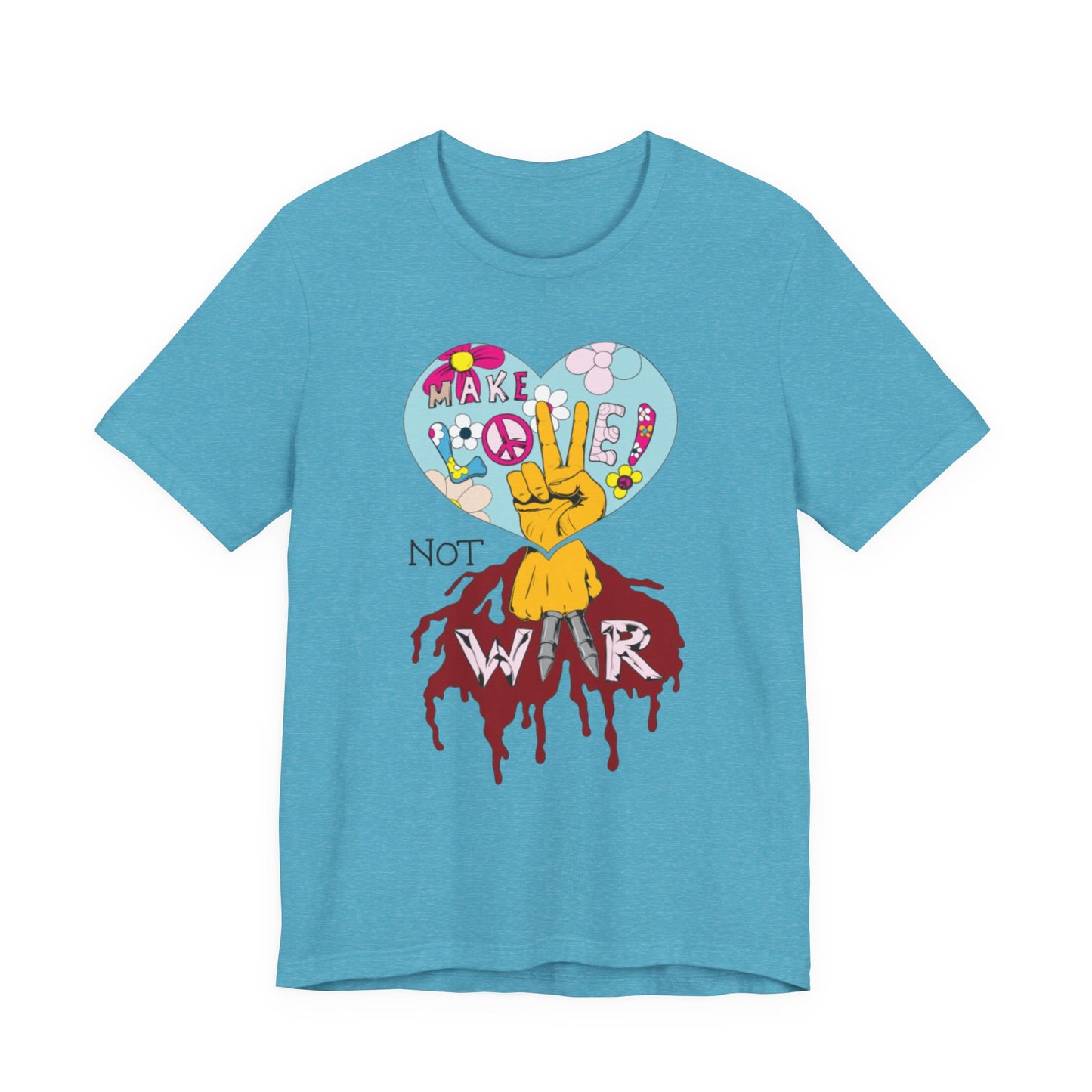 Make Love Not War, unisex Jersey Short Sleeve Tee
