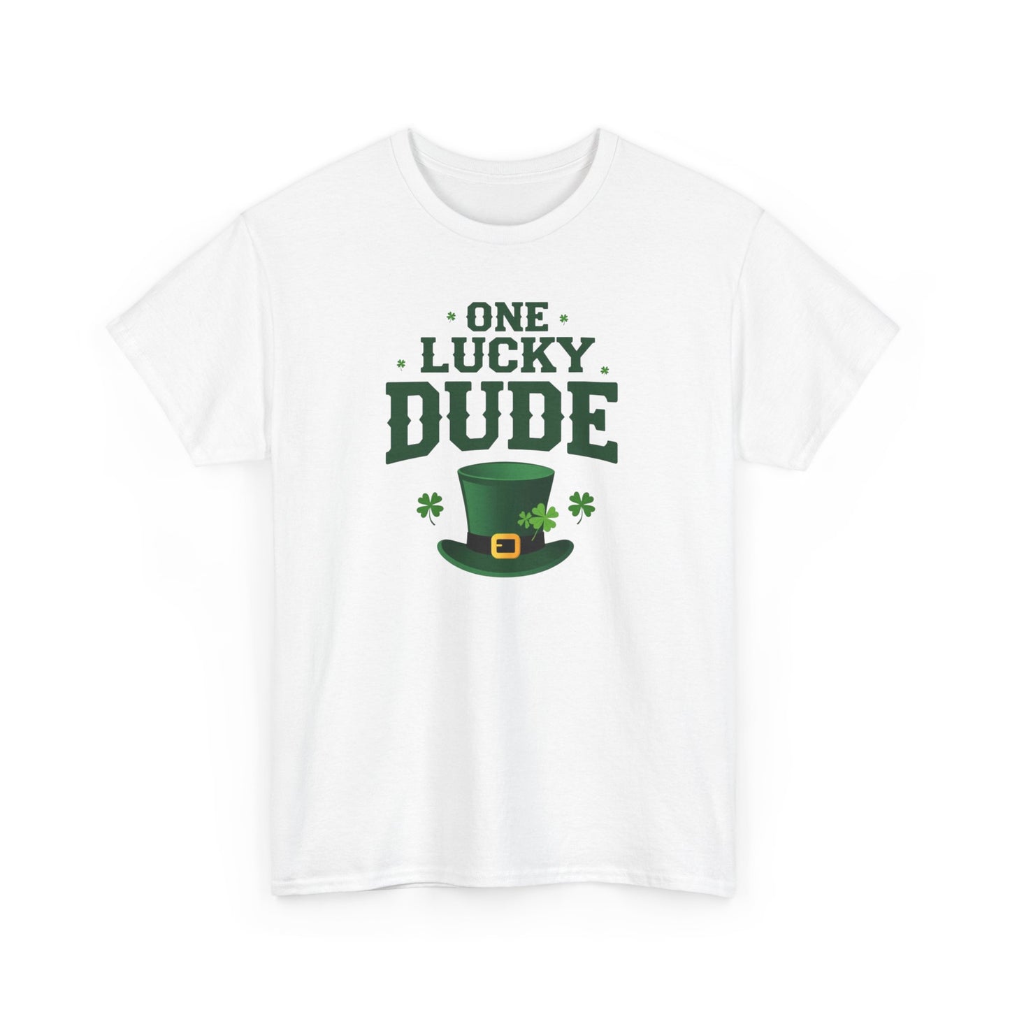 One Lucky Dude T-Shirt — St. Patrick's Day Leprechaun Hat Graphic Tee